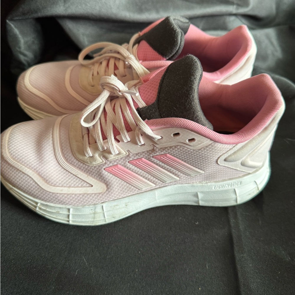 Adidas Pink and White Sneakers with Supportive Midsole size 8 1/2